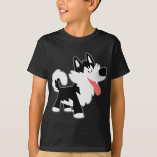 Cute Cartoon Siberian Husky Children T-Shirt