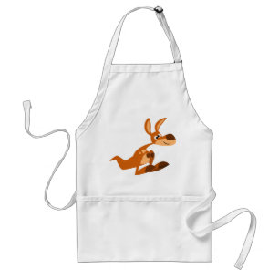 Cute Cartoon Silly Kangaroo Cooking Apron