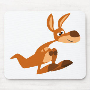 Cute Cartoon Silly Kangaroo Mousepad