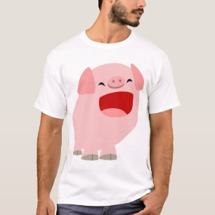 Cute Cartoon Singing Pig Children T-Shirt
