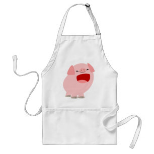 Cute Cartoon Singing Pig Cooking Apron