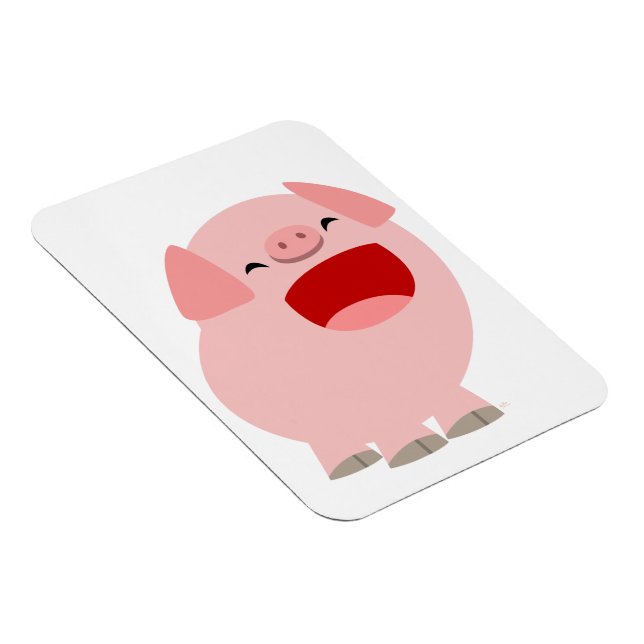 Cute Cartoon Singing Pig Flexible Magnet (Right Side)