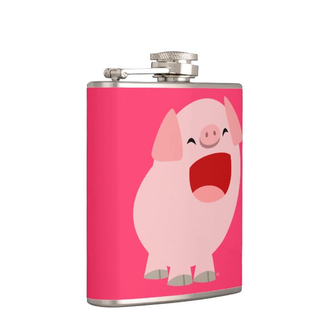 Cute Cartoon Singing Pig Hip Flask (Right)
