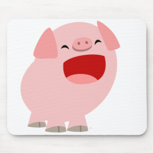 Cute Cartoon Singing Pig Mousepad