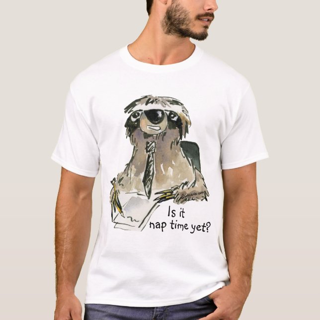 Cute Cartoon Sloth Tee Shirt (Front)