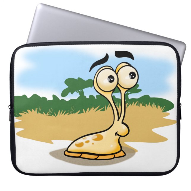 Cute Cartoon Slug Laptop Sleeve (Front)