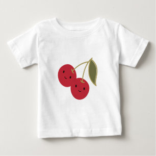 Cute Cartoon Smiling Kawaii Cherries Baby T-Shirt