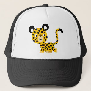Cute Cartoon Smiling Leopard Hat