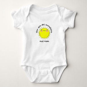 Cute Cartoon Smiling Sun You Are My Sunshine Baby Bodysuit