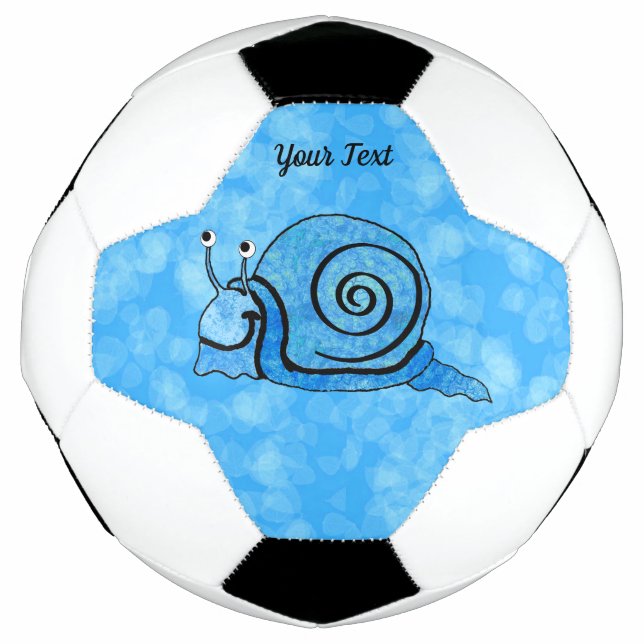 Cute Cartoon Snail Blue Tie Dye Pattern Shell Football (Front)
