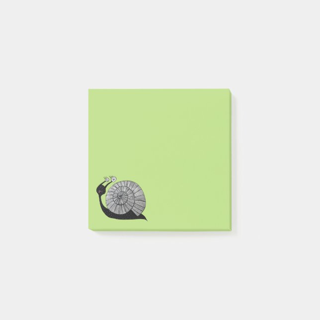 Cute Cartoon Snail Character With Spiral Eyes Post-it Notes (Front)