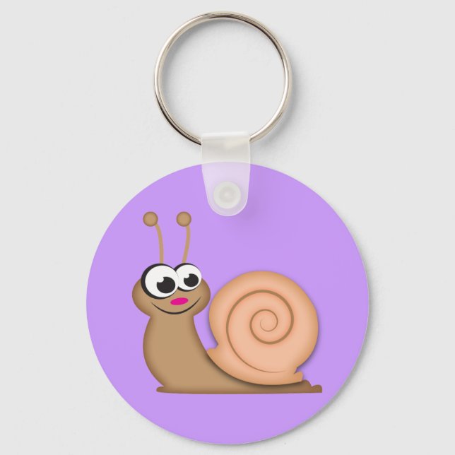 Cute Cartoon Snail Key Ring (Front)