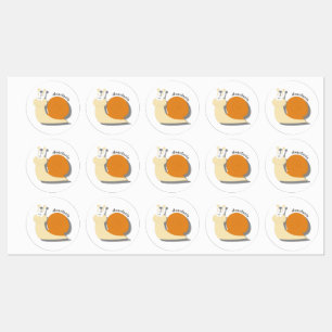 Cute Cartoon Snail Personalised Labels – Fun 