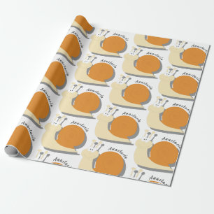 Cute cartoon snail Personalised Wrapping Paper