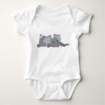 Cute Cartoon Sneaky Elephant Baby