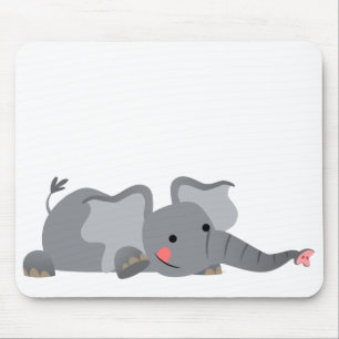 Cute Cartoon Sneaky Elephant Mousepad