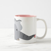 Cute Cartoon Sneaky Elephant Mug