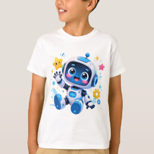 Cute Cartoon Space Robot T-Shirt