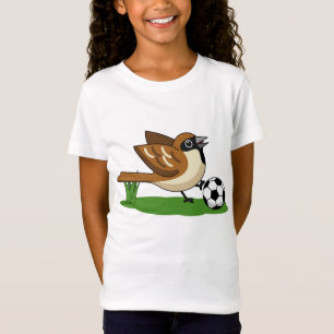 Cute Cartoon Sparrow Playing Soccer T-Shirt