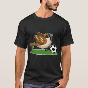 Cute Cartoon Sparrow Playing Soccer T-Shirt
