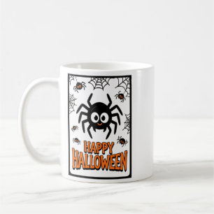 Cute Cartoon Spider Happy Halloween Coffee Mug