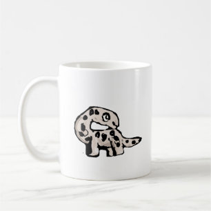 Cute Cartoon Spotted Dinosaur White Ceramic Coffee Mug