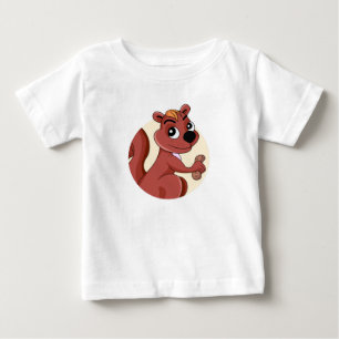 Cute cartoon squirrel with a peanut baby T-Shirt