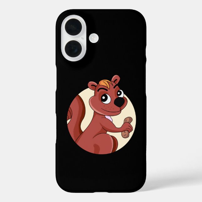 Cute cartoon squirrel with a peanut Case-Mate iPhone case (Back)