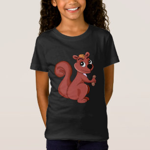 Cute cartoon squirrel with a peanut T-Shirt