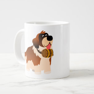 Cute Cartoon St Bernard Jumbo Mug