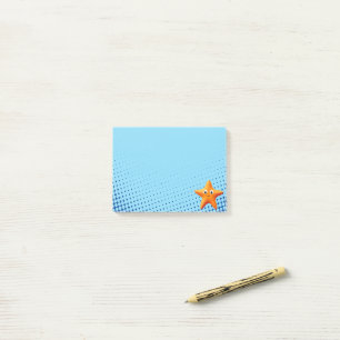 Cute Cartoon Starfish Blue Ocean Post-it Notes