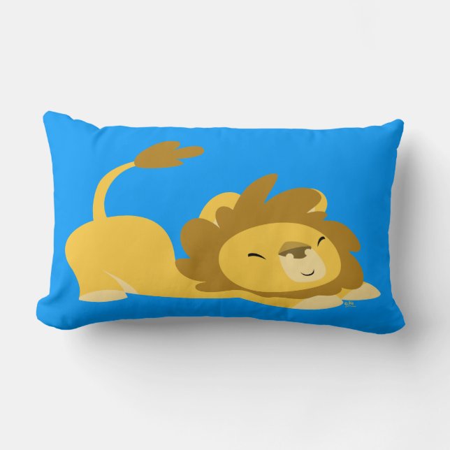 Cute Cartoon Stretching Lion Pillow (Front)