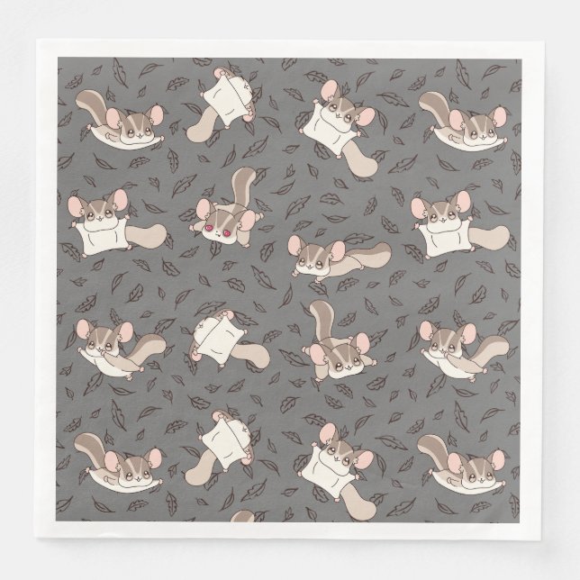 Cute Cartoon Sugar Glider Napkin (Front)