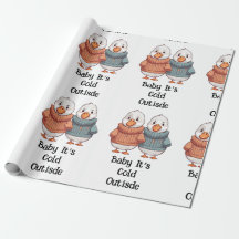 Cute Cartoon Sweater Cold Geese Duck Couple