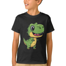 Cute Cartoon T-Rex Dinosaur Kids' T-Shirt