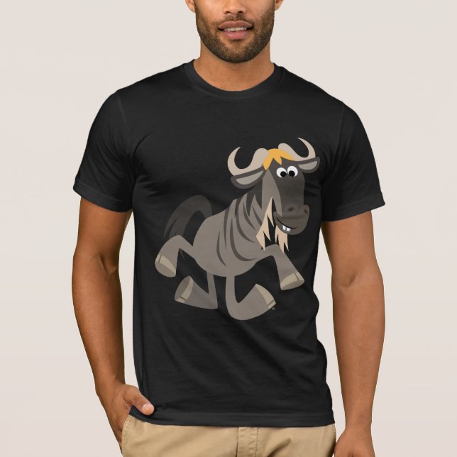 Cute Cartoon Tap Dancing Wildebeest T-Shirt (Front)