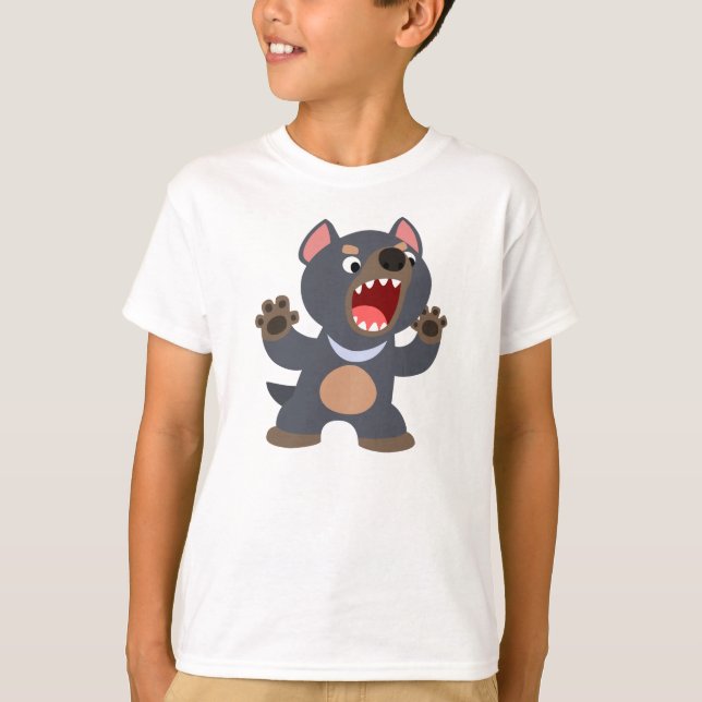 Cute Cartoon Tasmanian Devil Children T-Shirt (Front)