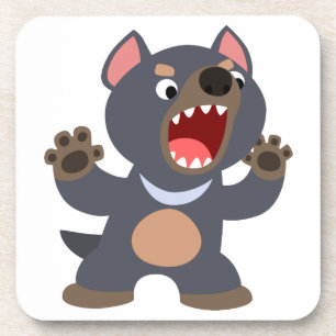 Cute Cartoon Tasmanian Devil Coaster Set