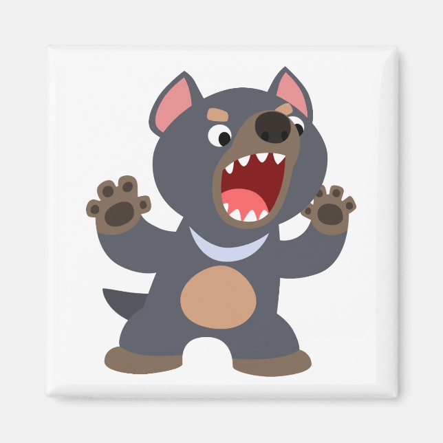 Cute Cartoon Tasmanian Devil Magnet (Front)