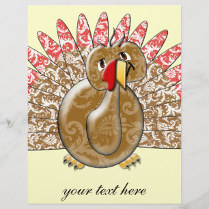 Cute Cartoon Thanksgiving Turkey Flyer