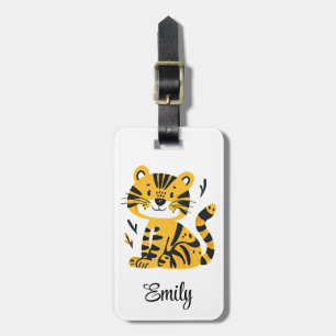 Cute cartoon tiger decoration luggage tag