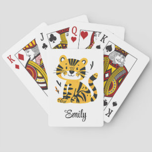 Cute cartoon tiger decoration playing cards