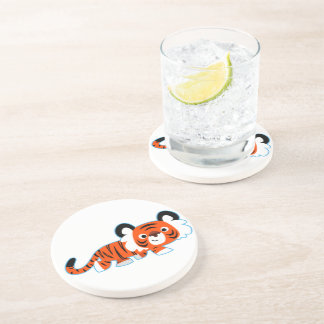 Cute Cartoon Tiger on The Prowl Coaster