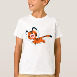 Cute Cartoon Tiger On The Run Women T-Shirt