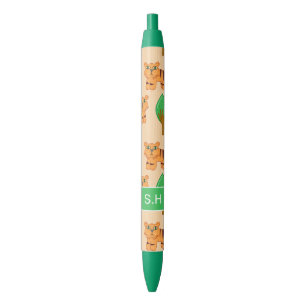 Cute Cartoon Tiger Pattern Personalised Black Ink Pen