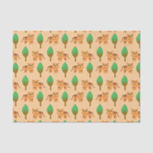 Cute Cartoon Tiger Pattern Tissue Paper