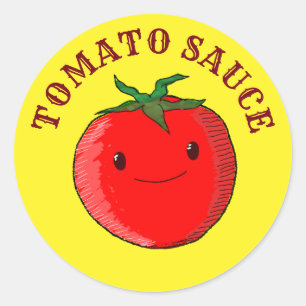 Cute Cartoon Tomato Classic Round Sticker