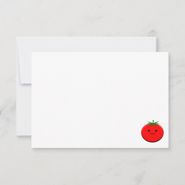 Cute Cartoon Tomato Custom Blank Card (Front)