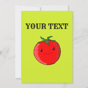 Cute Cartoon Tomato  Invitation