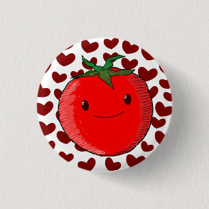 Cute Cartoon Tomato Lover 3 Cm Round Badge